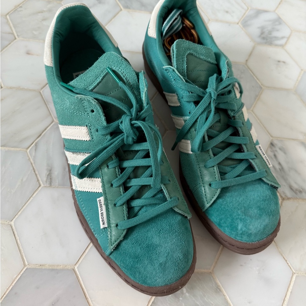 Darryl Brown x Adidas NEW Campus 80 green and white Sneakers